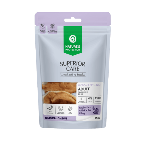 Nature's Protection Przysmak Dla Psa Uszy Królicze Z Królikiem 75g