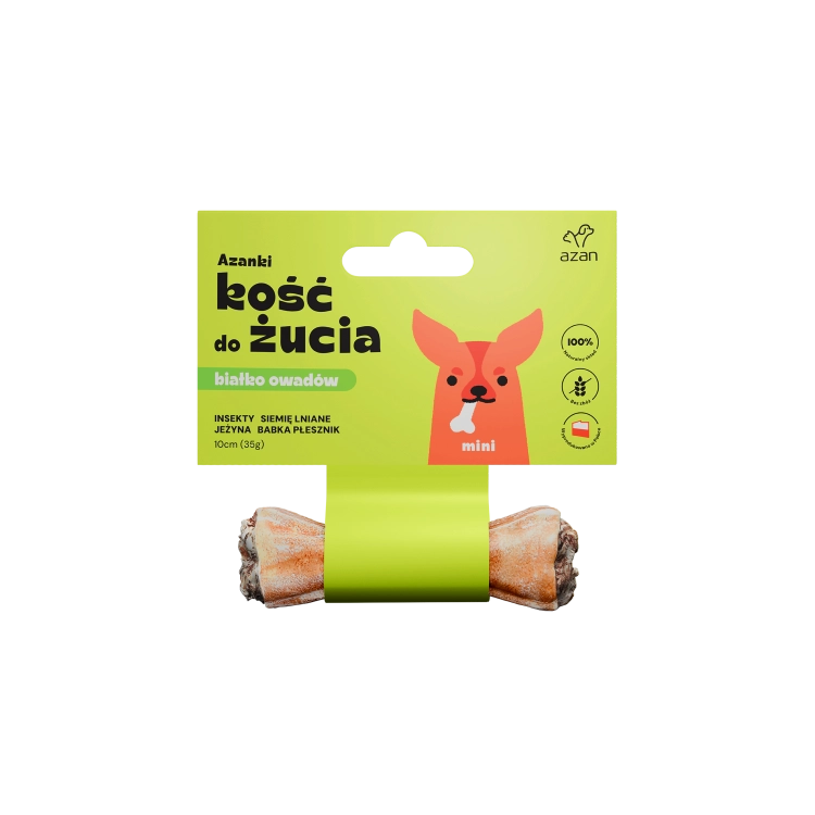 Azanki Kość z Insektami i Siemieniem Mini 10cm