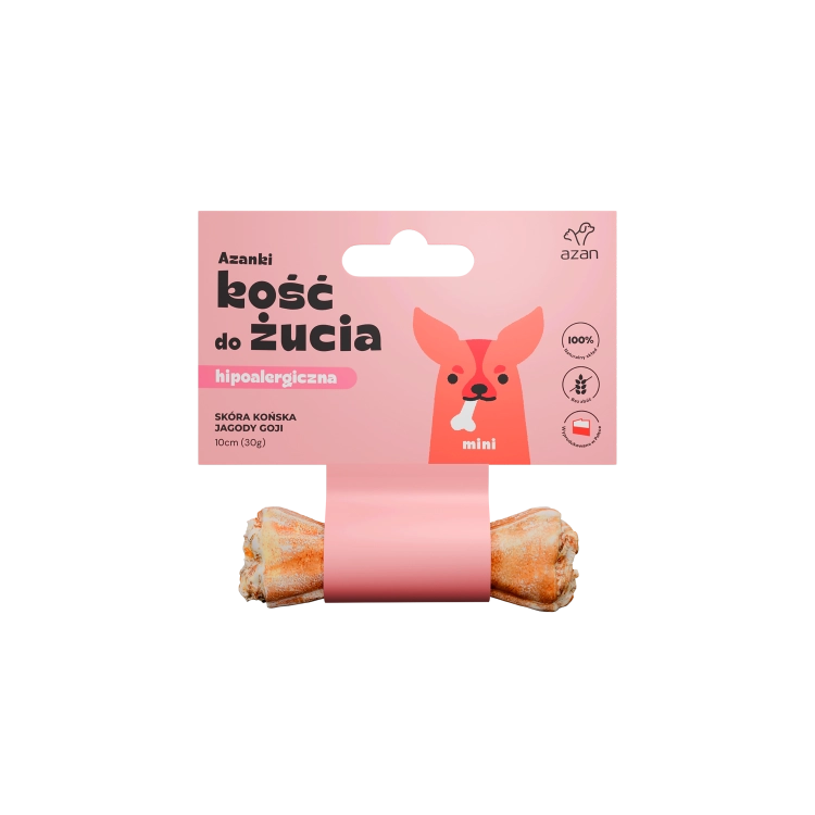 Azanki Kość ze Skóry Końskiej Mini 10cm