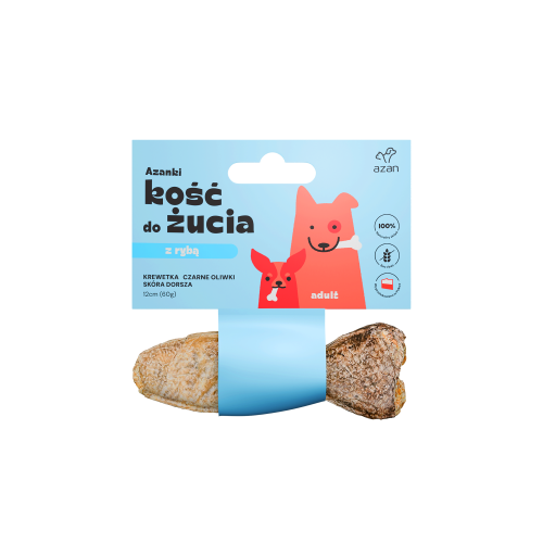 Azanki Kość Rybka z Krewetką 12cm