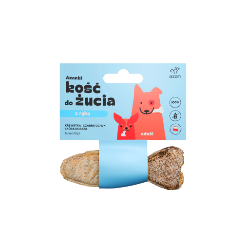 Azanki Kość Rybka z Krewetką 12cm