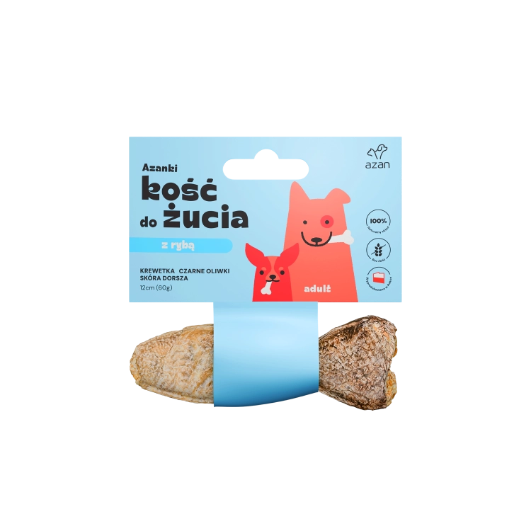 Azanki Kość Rybka z Krewetką 12cm