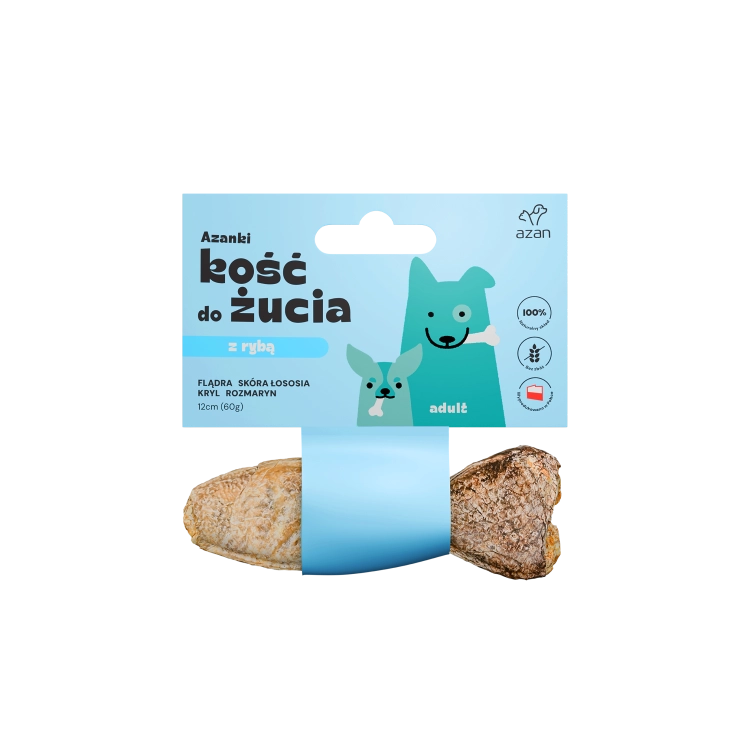 Azanki Kość Rybka z Flądrą 12cm