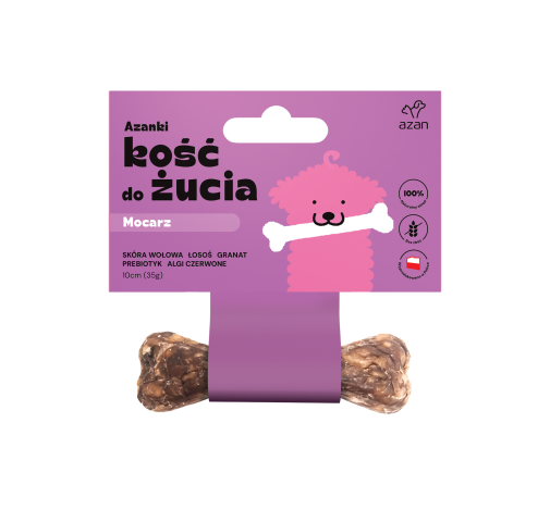 Azanki Kość "Mocarz" Dla Młodych Psów 10cm