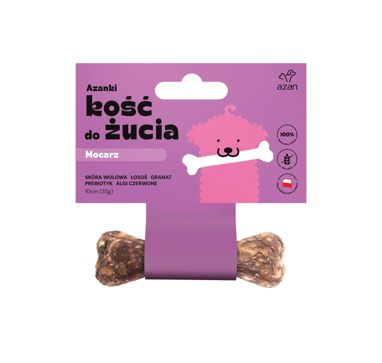 Azanki Kość "Mocarz" Dla Młodych Psów 10cm