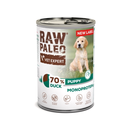 Raw Paleo Dla Psa Puppy Z Kaczką Puszka 400g