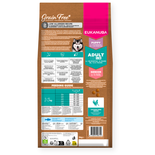 Eukanuba Grain Free Large Adult Ryby Ocean 3kg