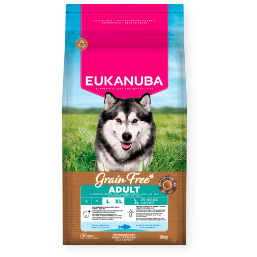 Eukanuba Grain Free Large Adult Ryby Ocean 3kg