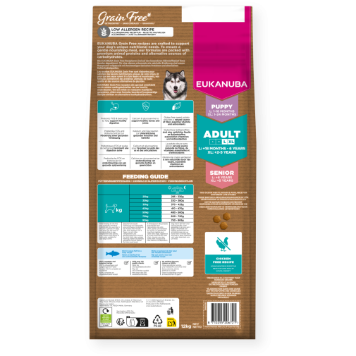 Eukanuba Grain Free Large Adult Ryby Ocean 12kg
