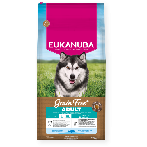 Eukanuba Grain Free Large Adult Ryby Ocean 12kg
