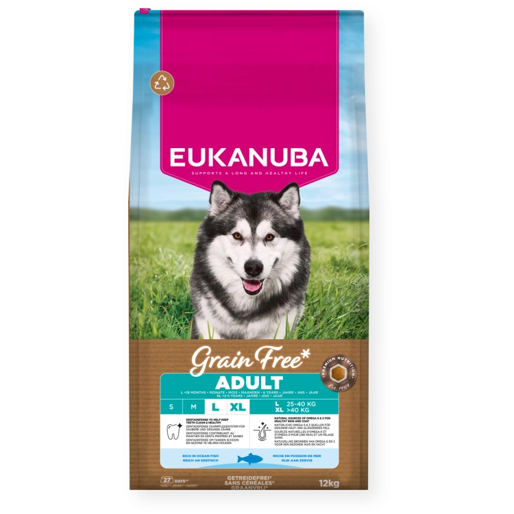 Eukanuba Grain Free Large Adult Ryby Ocean 12kg