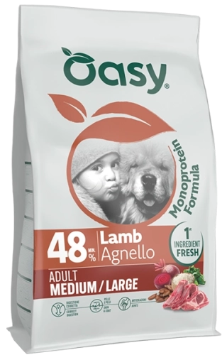 Oasy Monoprotein Medium&Large Jagnięcina 2kg