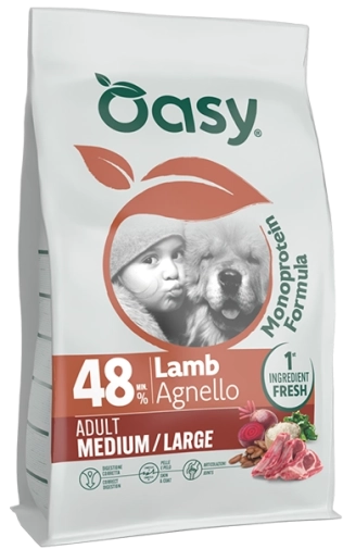 Oasy Monoprotein Medium&Large Jagnięcina 2kg