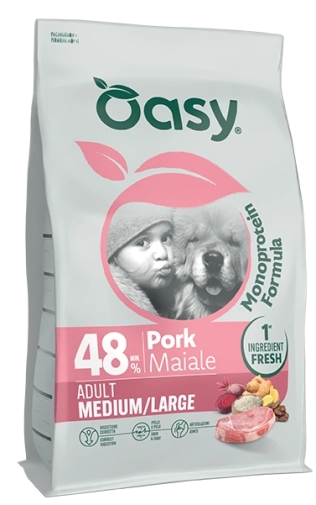 Oasy Monoprotein Medium&amp;Large Wieprzowina 2kg