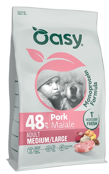 Oasy Monoprotein Medium&amp;Large Wieprzowina 2kg