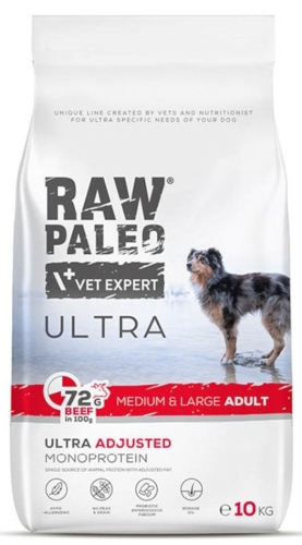 Raw Paleo Ultra Dla Psa Sucha Medium&Large Adult Wołowina 10kg