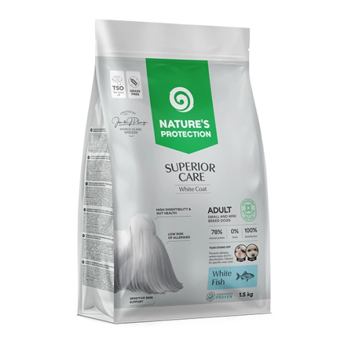 Nature's Protection Superior Care White Dogs Adult Ryba  1,5kg