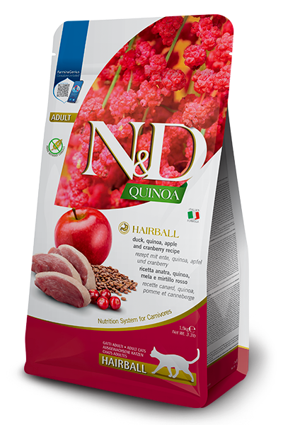 N&D Quinoa Cat Hairball Kaczka 1,5kg