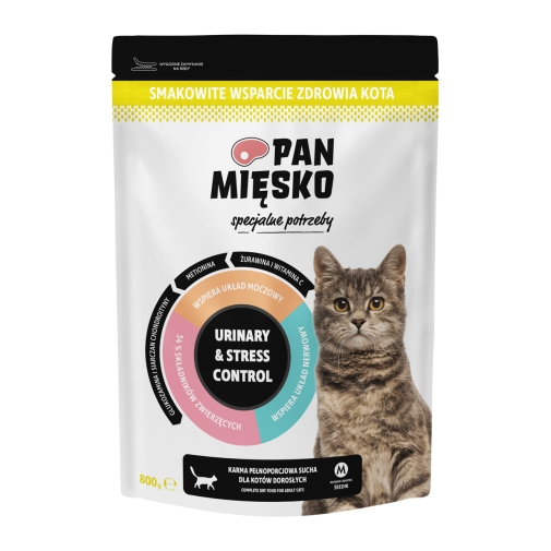 Pan Mięsko Karma Sucha Dla Kota Specjalne Potrzeby Urinary&Stress 800g