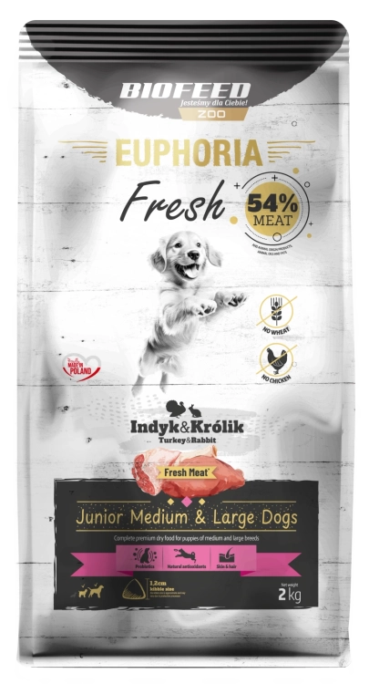 Euphoria Fresh Junior M / L Indyk z Królikiem 2kg