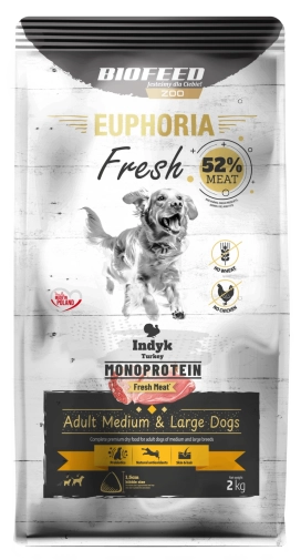 Euphoria Fresh Monoprotein Adult M / L Indyk 2kg