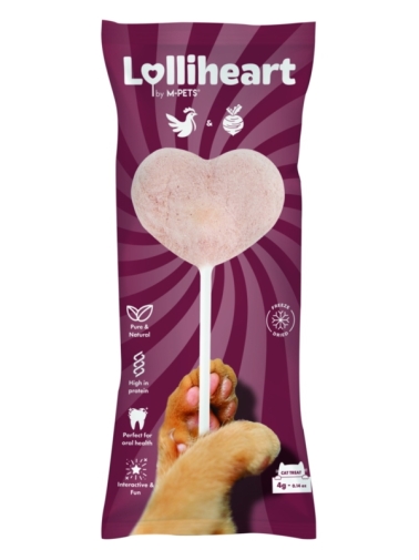 M-Pets LOLLIHEART Przysmak Dla Kota Kurczak & Fioletowy Ziemniak 4g