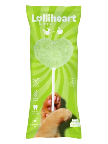 M-Pets LOLLIHEART Przysmak Dla Kota Kurczak & Jabłko 4g