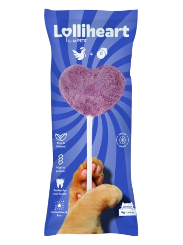 M-Pets LOLLIHEART Przysmak Dla Kota Kurczak & Jagoda 4g