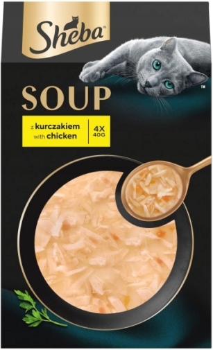 Sheba Soup Przysmak z Kurczakiem dla Kota 4x40g