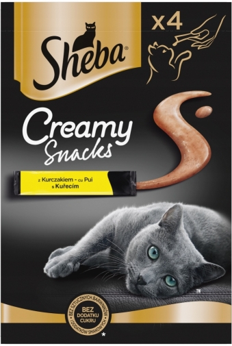 Sheba Creamy Snacks Kremowy Przysmak z Kurczakiem dla Kota 4x12g