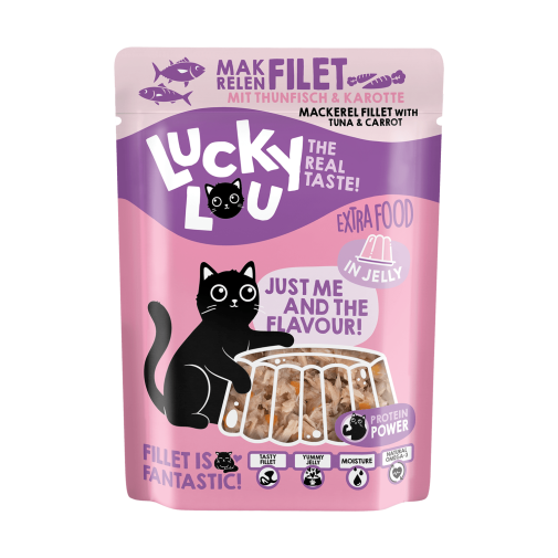 Lucky Lou Extrafood Makrela i Tuńczyk w Galarecie saszetka 70g