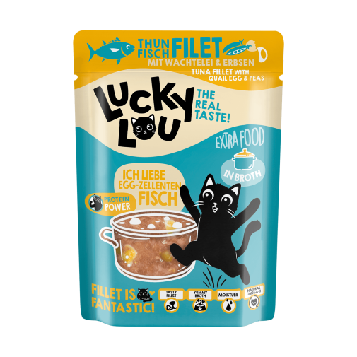 Lucky Lou Extrafood Tuńczyk i Jajko Przepiórcze w Bulionie saszetka 70g