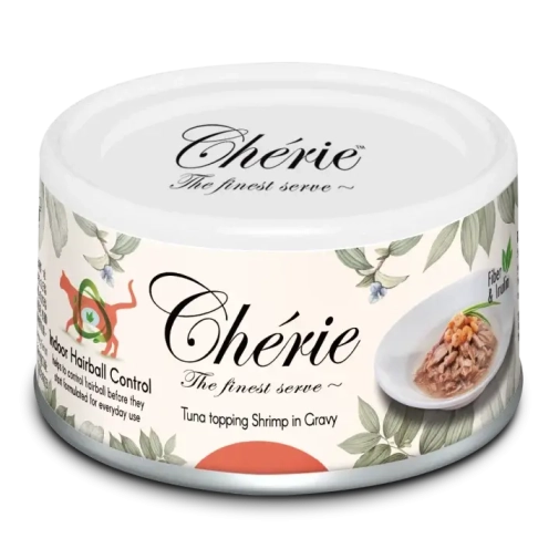 Cherie Hairball Controll Tuńczyk z Krewetkami puszka 80g