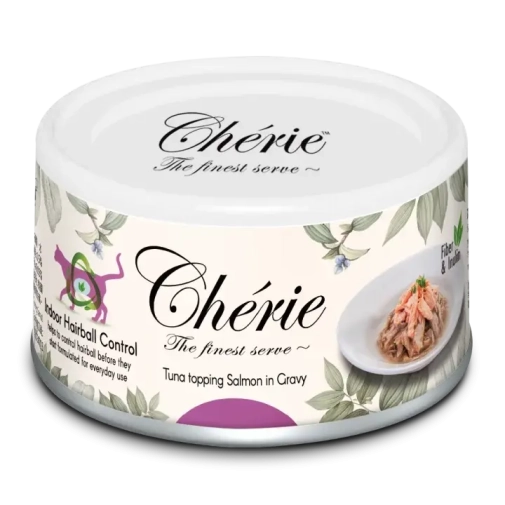 Cherie Hairball Controll Tuńczyk z Łososiem puszka 80g