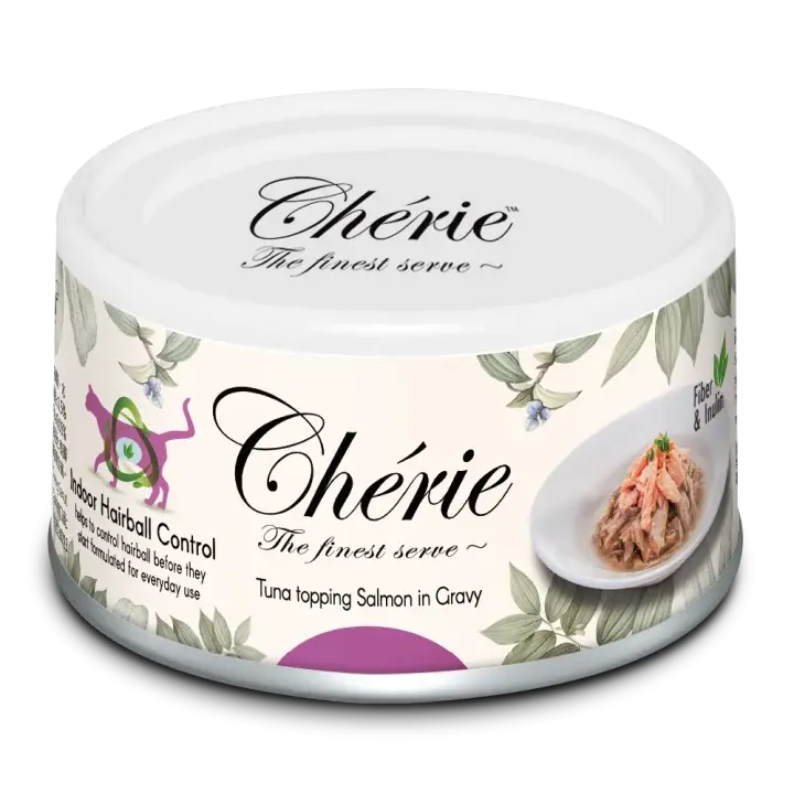 Cherie Hairball Controll Tuńczyk z Łososiem puszka 80g