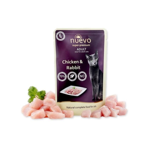 Nuevo dla Kota Saszetka 85g Kurczak z Królikiem