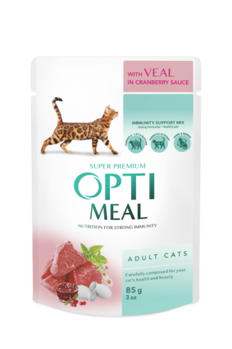 Opti Meal Saszetka Dla Kota Cielęcina W Sosie 85g