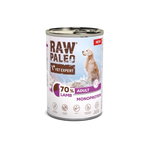 Raw Paleo Dla Psa Adult Monoprotein Jagnięciną Puszka 400g