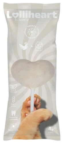 M-Pets LOLLIHEART Przysmak Dla Kota Kurczak & Mleko 4g